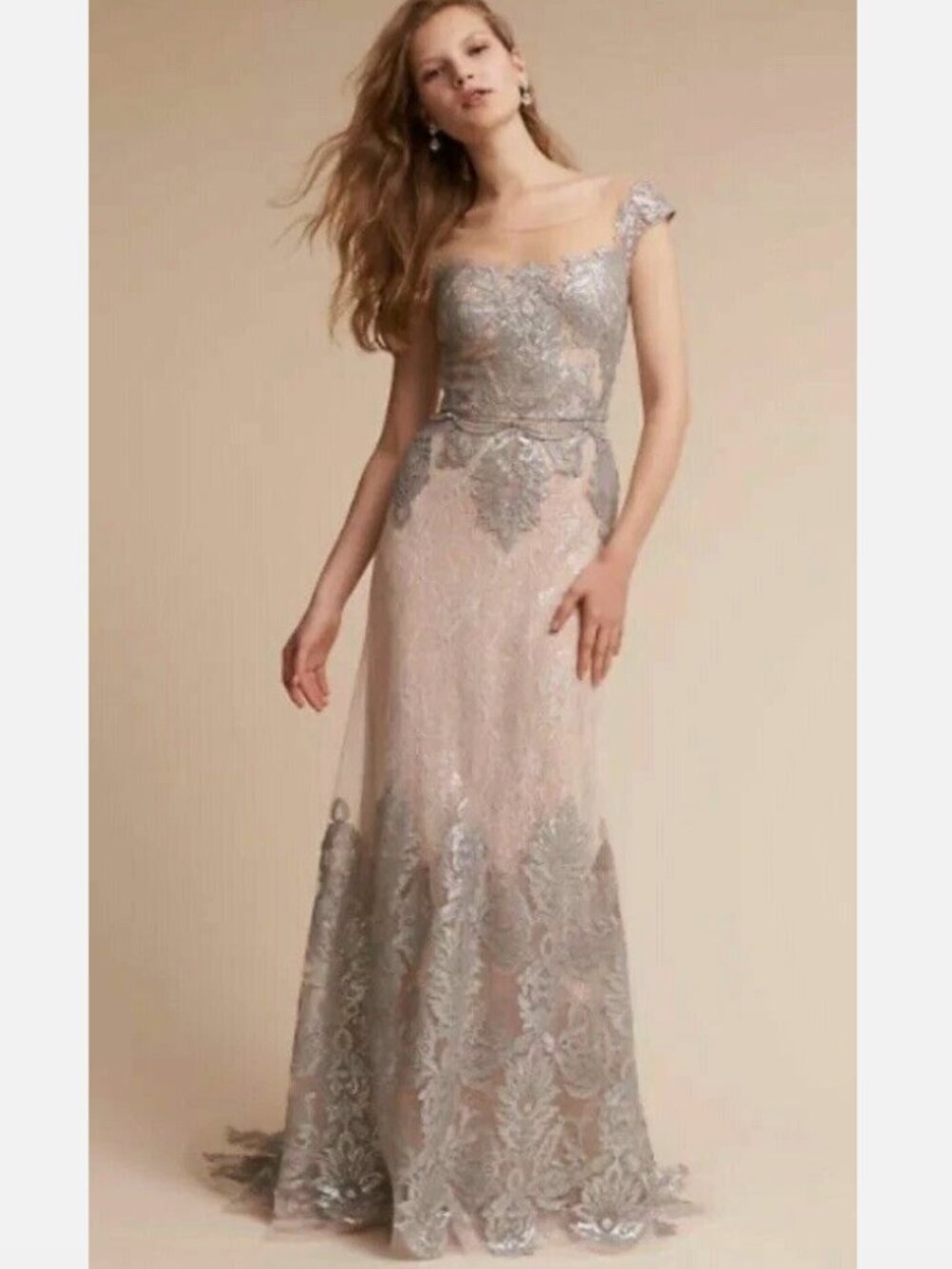 New Terani Couture Keller Dress Size 14 MSRP: $800 Sequined BHLDN